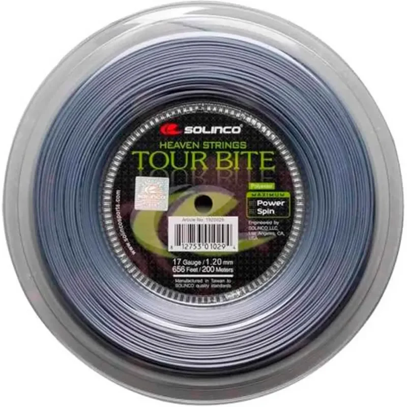 Marque Solinco Corde de bobine de tennis Tour bite 17 200 m