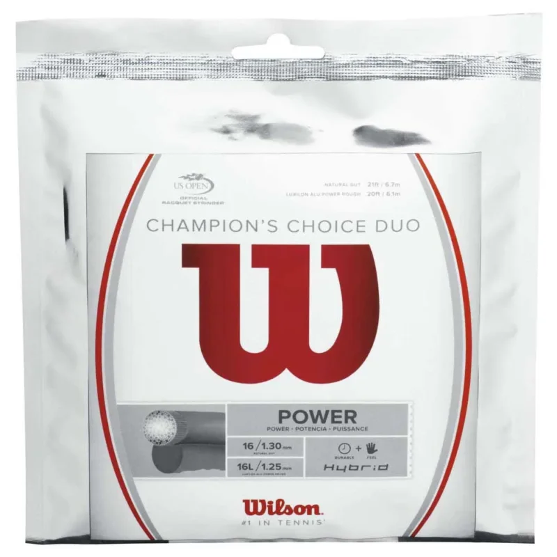 Produit De Marque Wilson Corde de tennis Champions Choice Duo Hybrid 12.2 m