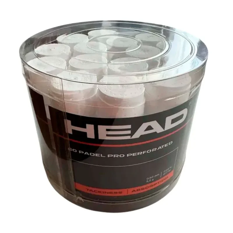 Certifié Head Surpoignée Padel pro perforée boîte présentoir 60 pièces