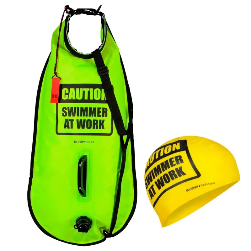 Produit De Marque Buddyswim Bouée Caution Swimmer At Work 28L