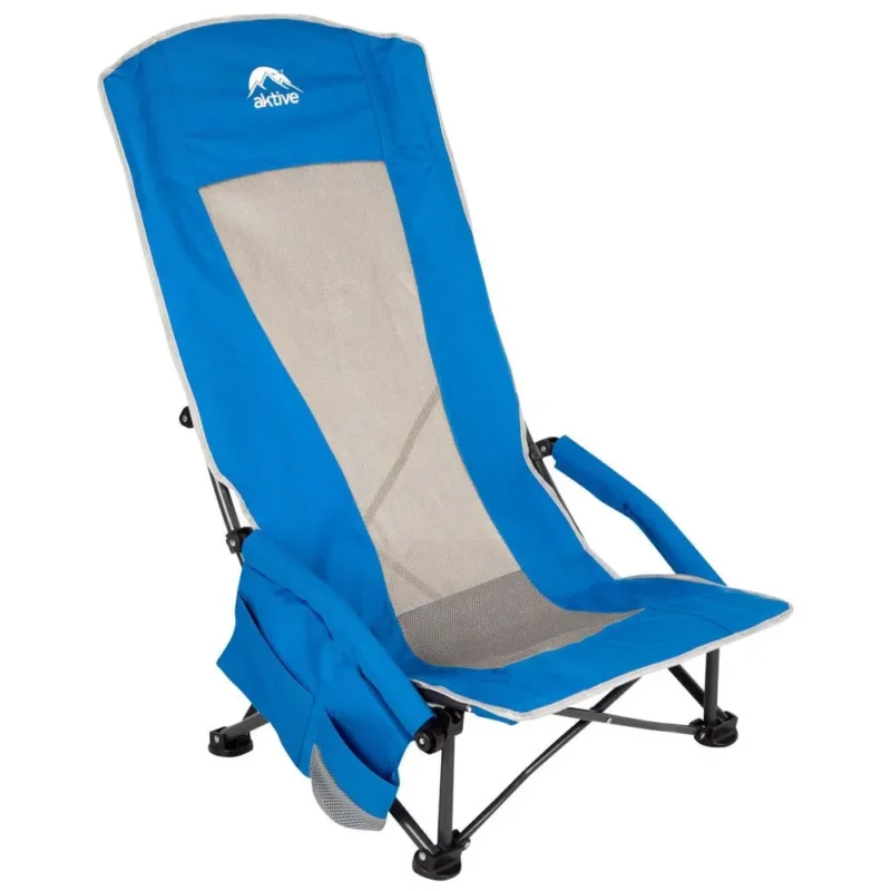 Promotion Saisonnière Aktive Chaise pliante basse en aluminium 56x46x94 cm