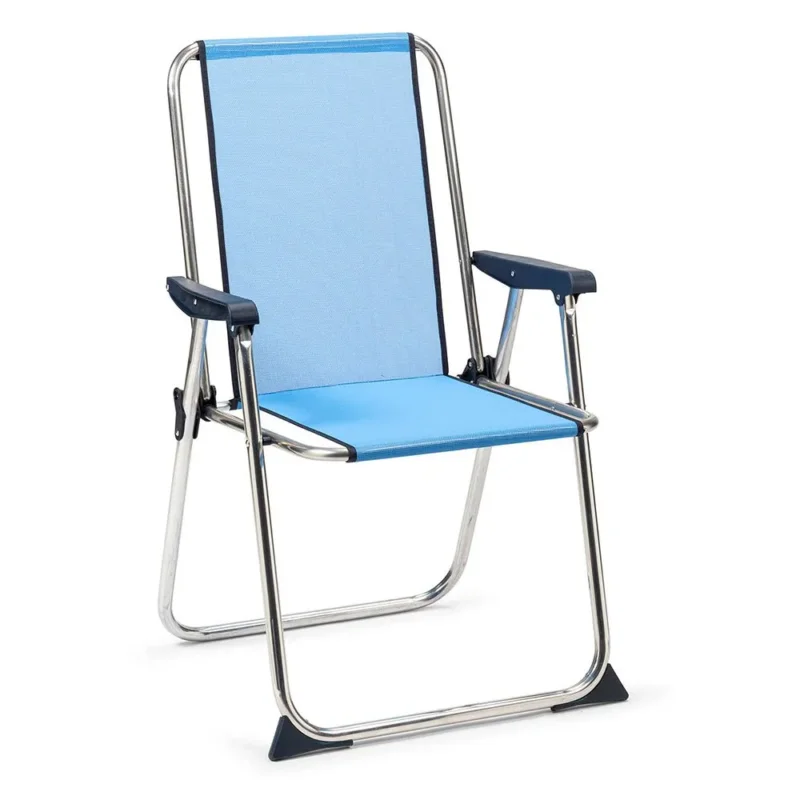 Solenny Chaise pliante fixe en aluminium 89x55x53 cm Top Vente