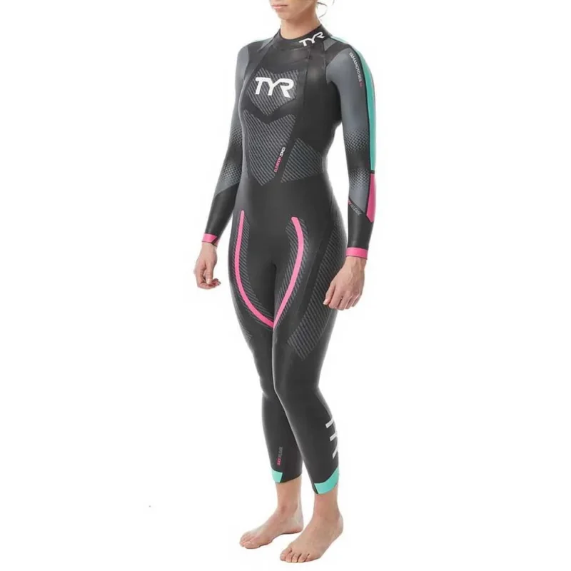 Retour Gratuit TYR Combinaison en néoprène à manches longues pour femme Hurricane CAT-5