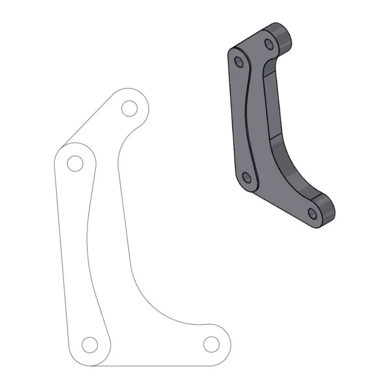 Prix Promo Moto-master Support de déport d´étrier de frein Supermotard Racing 320 mm Fantic/Yamaha 211039