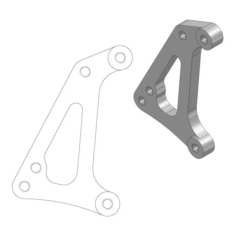Moto-master Support de déport d´étrier de frein Supermoto 320 mm Husqvarna/KTM 211114 Meilleur Prix