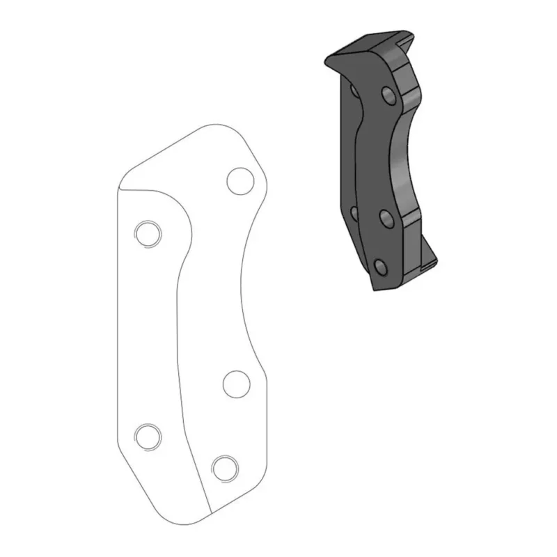 Remise Moto-master Support de déport d´étrier de frein Supermoto Street 320 mm Husqvarna/Swm 211017
