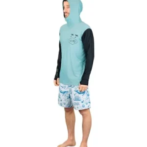 ALL IN Men Rashguard Hoodie Top Vente