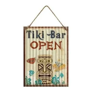 Solde Plaque TIKI Bar Open