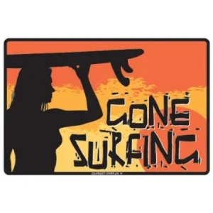 Plaque Metal Gone Surfing Sunset Promotion Saisonnière