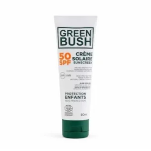 Promotion Saisonnière GREENBUSH Crème Solaire SPF50 Bio Cosmos