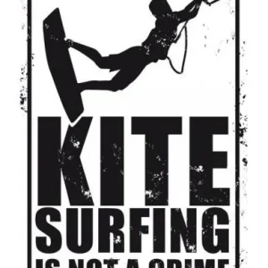 Plaque Métal Kitesurfing is not a crime Meilleure Vente