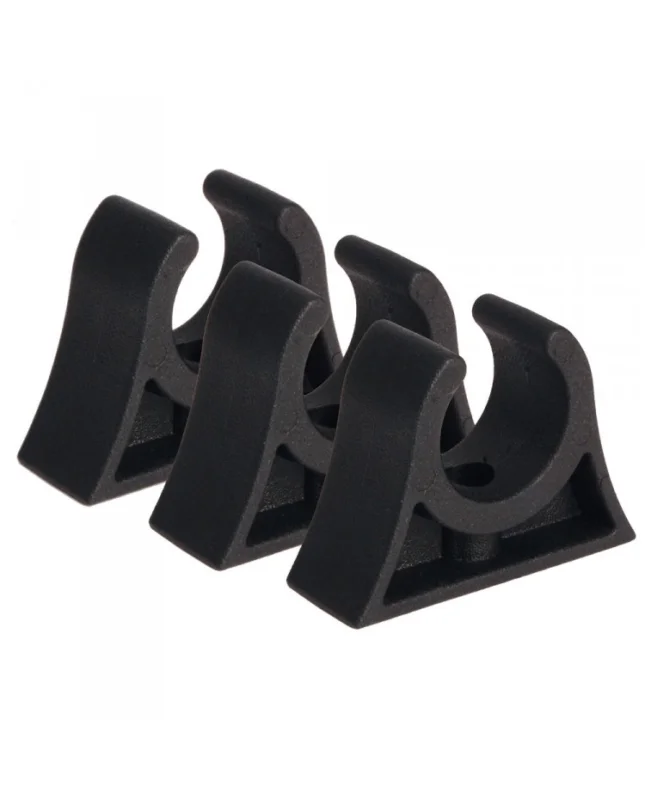 Clip noir pour tubes 25/26 mm - Lot de 10 Nouvel Arrivage