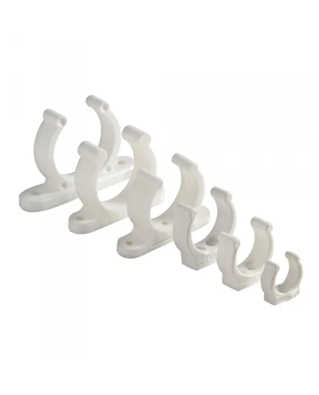 Affaire À Saisir Clips plastique pour tube - blanc - Ø 25 mm