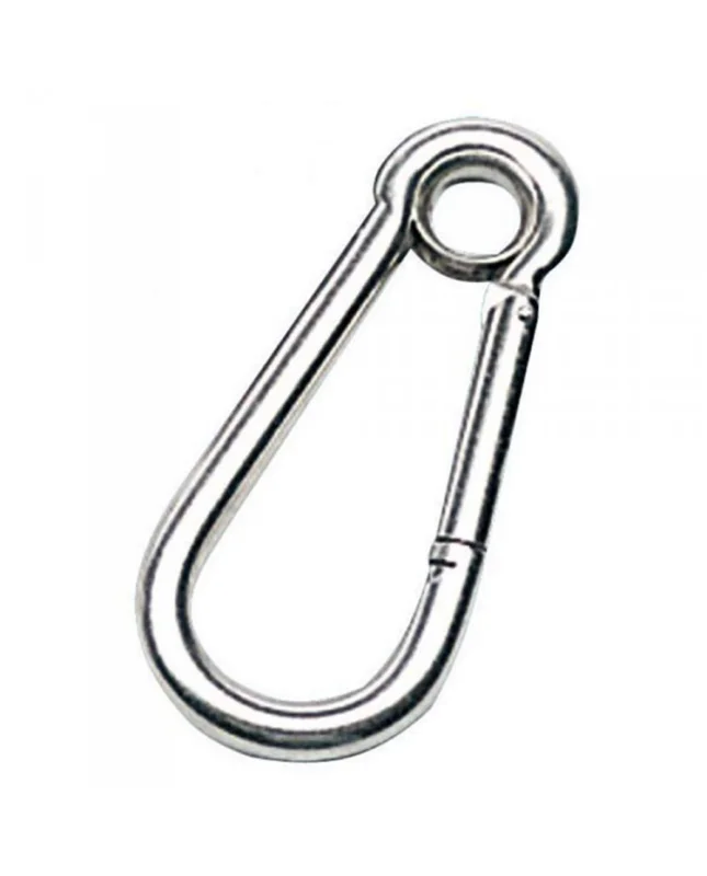 Commander Maintenant Mousqueton avec oeil - inox - ø8 mm - Lot de 10