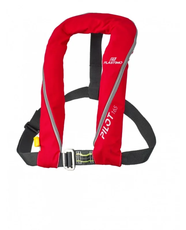 Gilet Pilot 165 N Rouge, déclanchement Manuel, avec Harnais Offre Du Jour